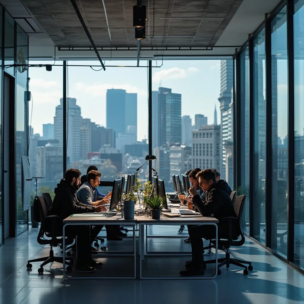 Oficinas modernas de empresa tecnológica en Buenos Aires